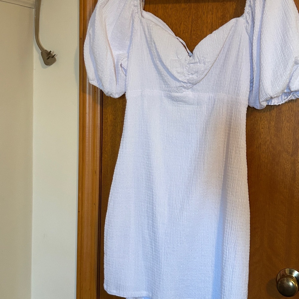 Guess Off-Shoulder White Mini Dress - Picture 3 of 7